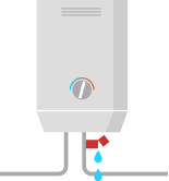 冬場など、給湯器の水抜きをしないまま放置しておくと、給湯器が破裂し水漏れが生じる場合があります。